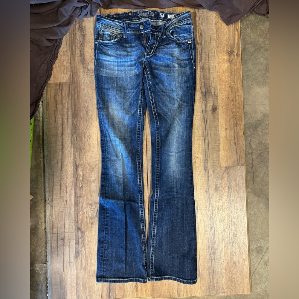Miss Me Women's Boot Cut Jeans in Dark Blue
